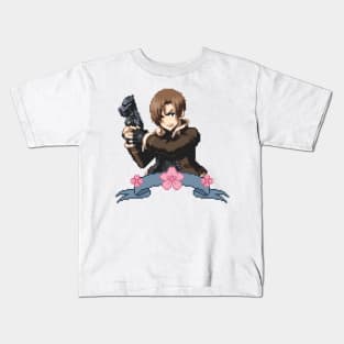 Leon Kennedy Pixel Design Kids T-Shirt